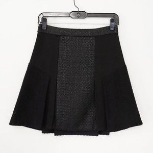 Rebecca Taylor Black Pleated Mini Skirt